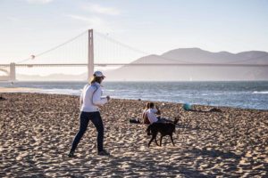 Praia e Golden Gate em São Francisco